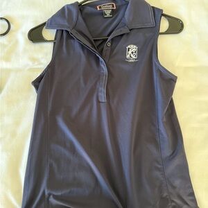 ☀️🌴KAHKWA Golftini Navy Sleeveless Polo